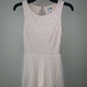 Blush pink semi-formal dress